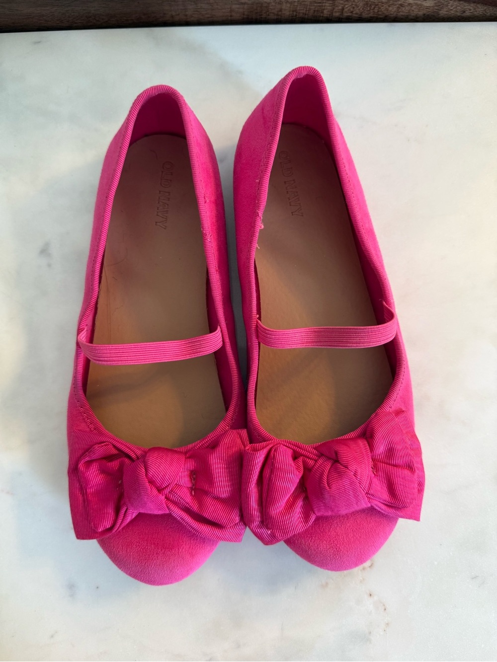 Childrens Pink Bow Mary Jane Flats